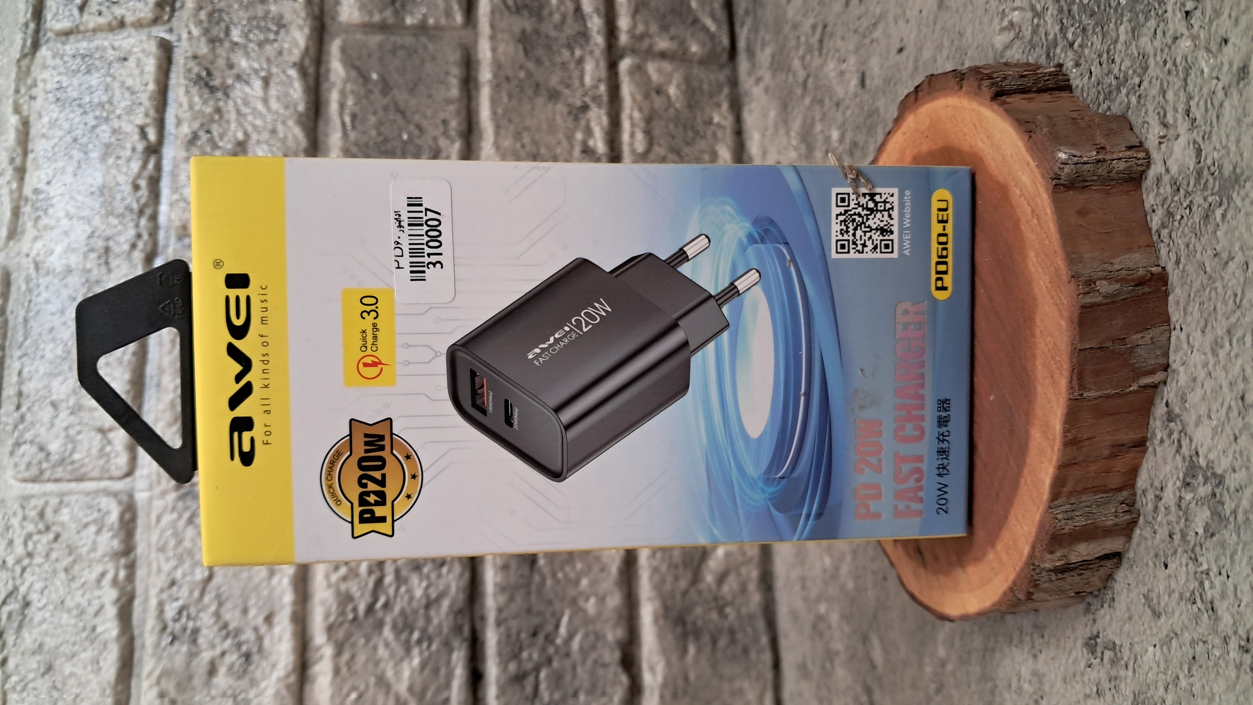 شارژر دیواری 20 وات اوی PD60-EU QC3.0 PD 3A