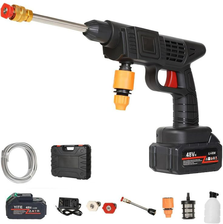 کارواش شارژی سه حالته cleaning gun توان 48 وات- ۳ باتری