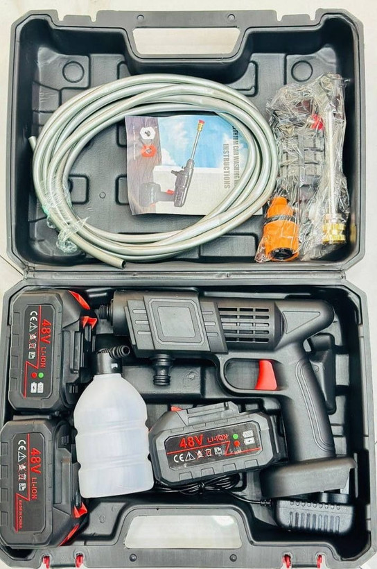 کارواش شارژی سه حالته cleaning gun توان 48 وات- ۳ باتری