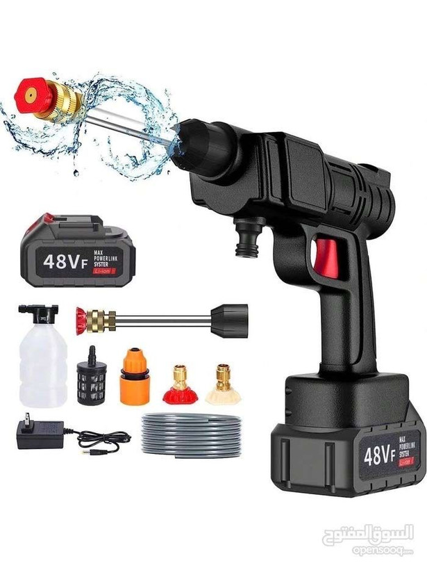 کارواش شارژی سه حالته cleaning gun توان 48 وات- ۳ باتری