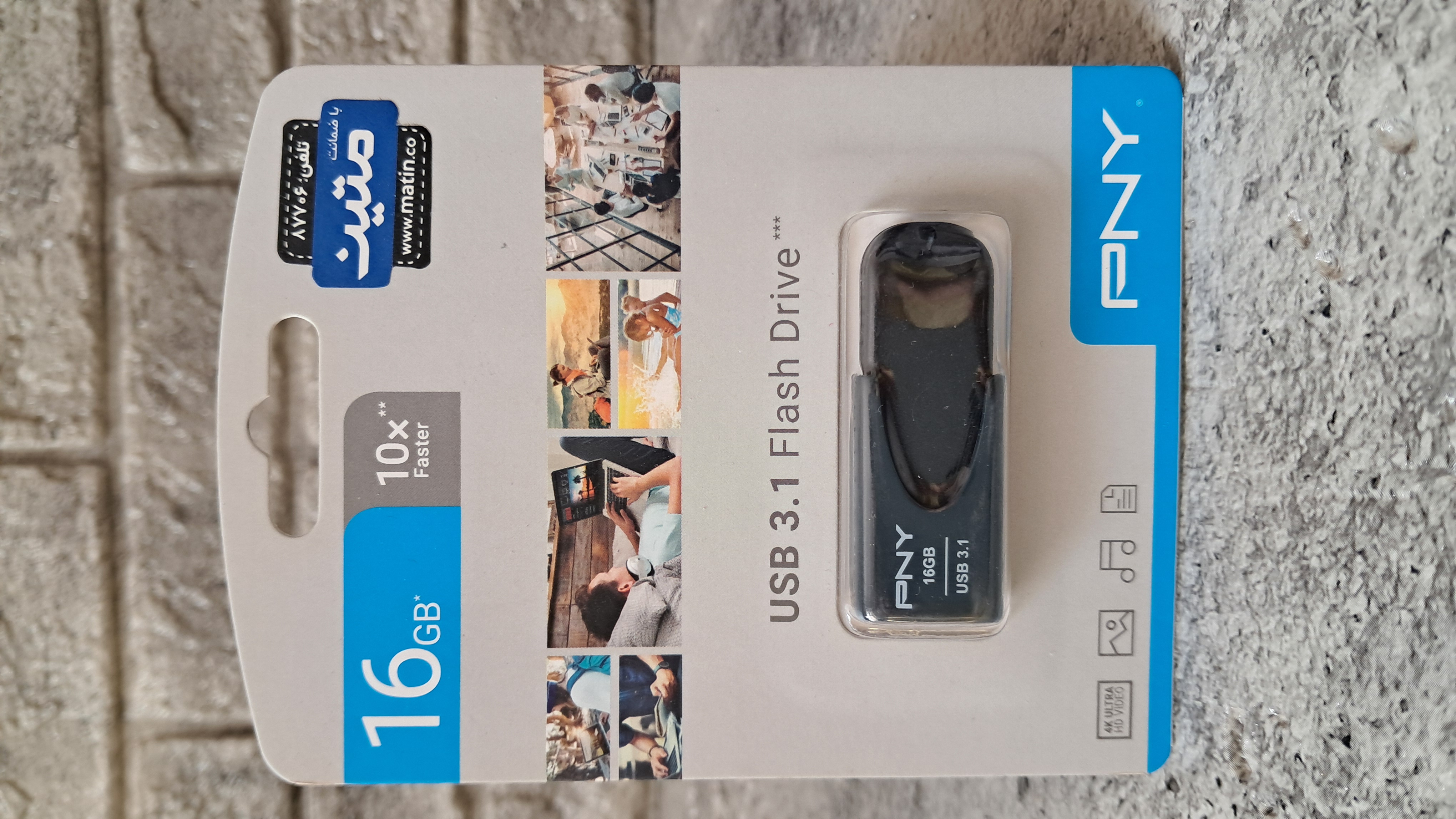 فلش مموری پی ان وای مدل Attache 4 ظرفیت ۱۶ گیگابایت USB 3.1